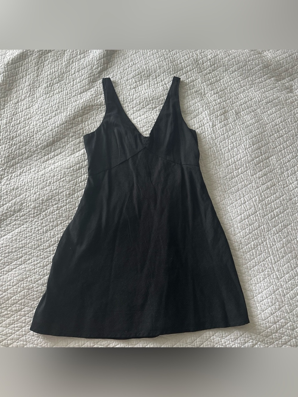 Abercrombie and fitch black linen dress